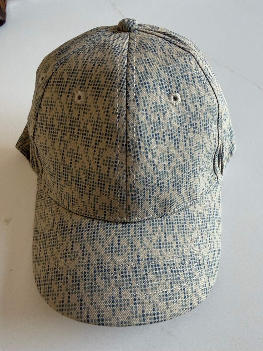Kids Ash Gray Patterned Baseball Cap